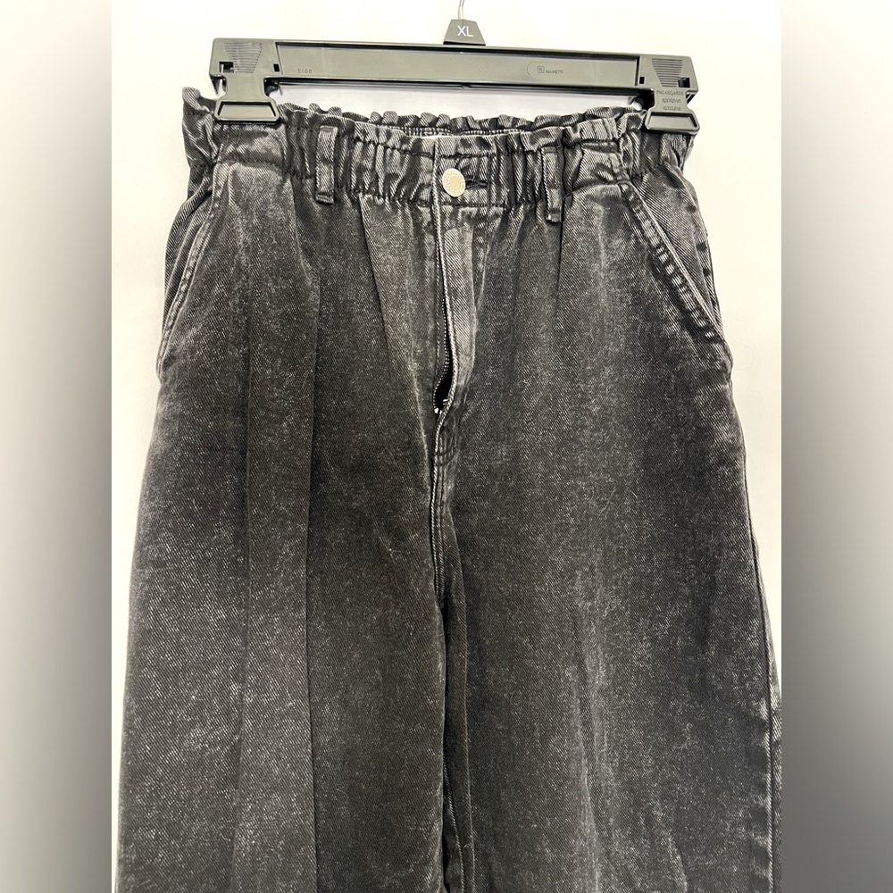 H&M black acid wash denim